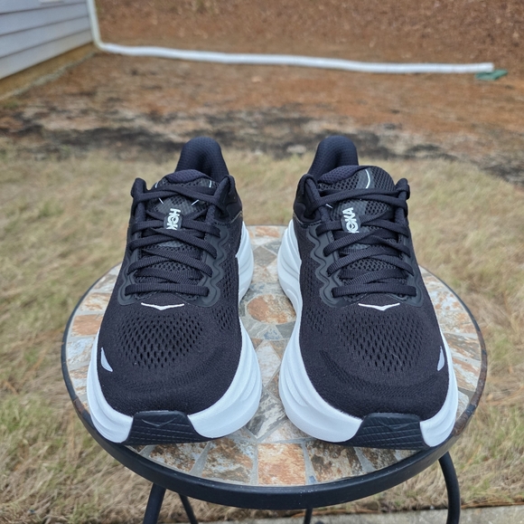 Hoka Bondi 9 1162014 Black/White Running Shoes Women Sz 9.5 D Wide Worn 1x Box - Picture 4 of 11